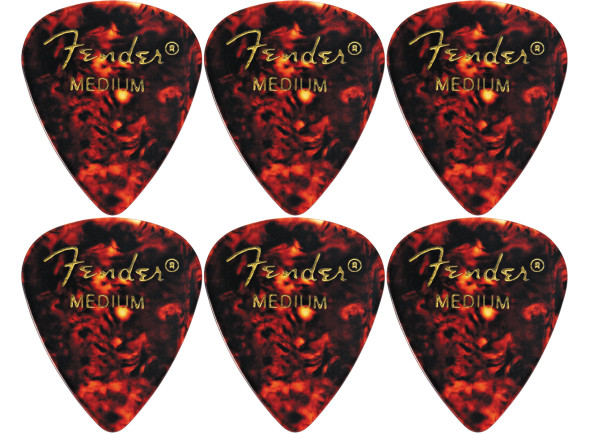 Fender  Classic Celluloid Pick Shell M 6 pack